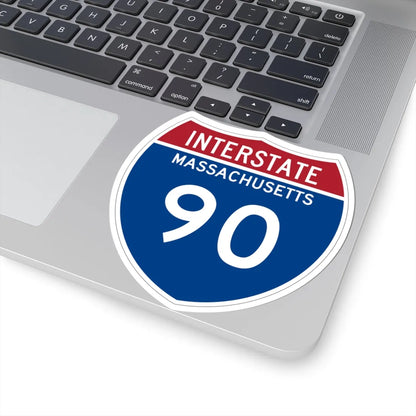 I-90 MA Metric (Massachusetts) (Road Sign) STICKER Vinyl Kiss-Cut Decal - The Sticker Space