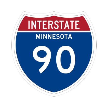 I-90 MN 1957 (Minnesota) (Road Sign) STICKER Vinyl Kiss-Cut Decal 3 Inch White - The Sticker Space