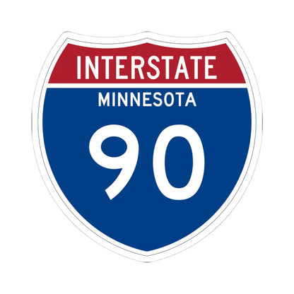 I-90 MN 1957 (Minnesota) (Road Sign) STICKER Vinyl Kiss-Cut Decal 4 Inch White - The Sticker Space