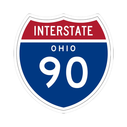 I-90 OH 1957 (Ohio) (Road Sign) STICKER Vinyl Kiss-Cut Decal 3 Inch White - The Sticker Space