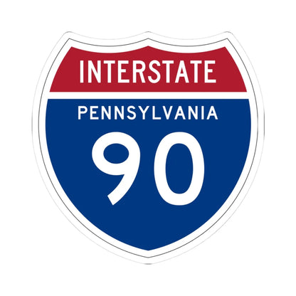 I-90 PA 1957 (Pennsylvania) (Road Sign) STICKER Vinyl Kiss-Cut Decal 3 Inch White - The Sticker Space