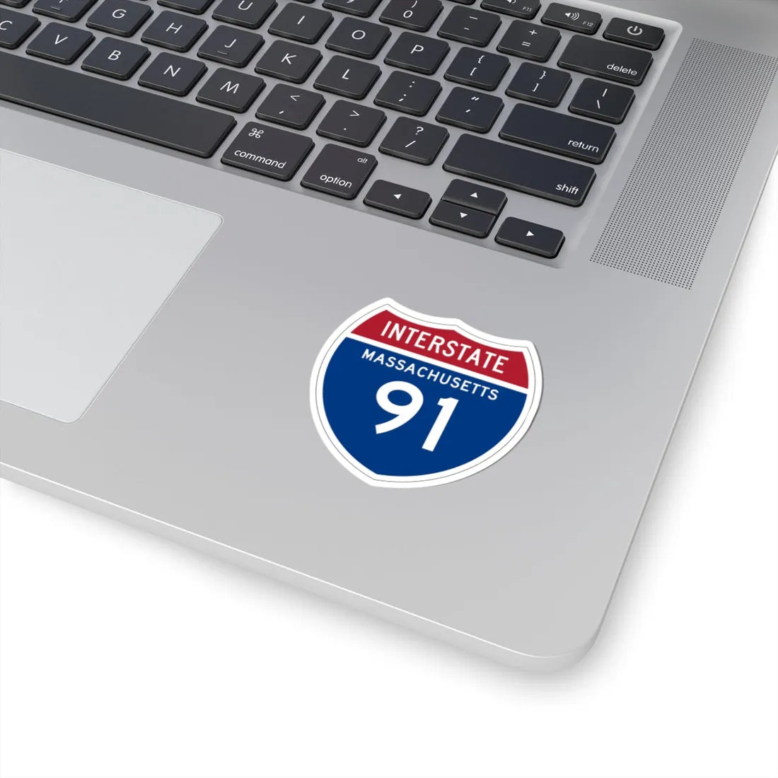 I-91 MA 1957 (Massachusetts) (Road Sign) STICKER Vinyl Kiss-Cut Decal - The Sticker Space