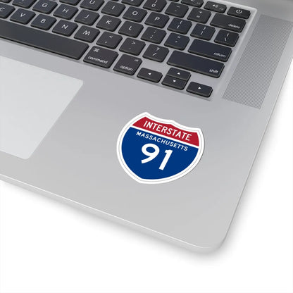 I-91 MA 1957 (Massachusetts) (Road Sign) STICKER Vinyl Kiss-Cut Decal - The Sticker Space
