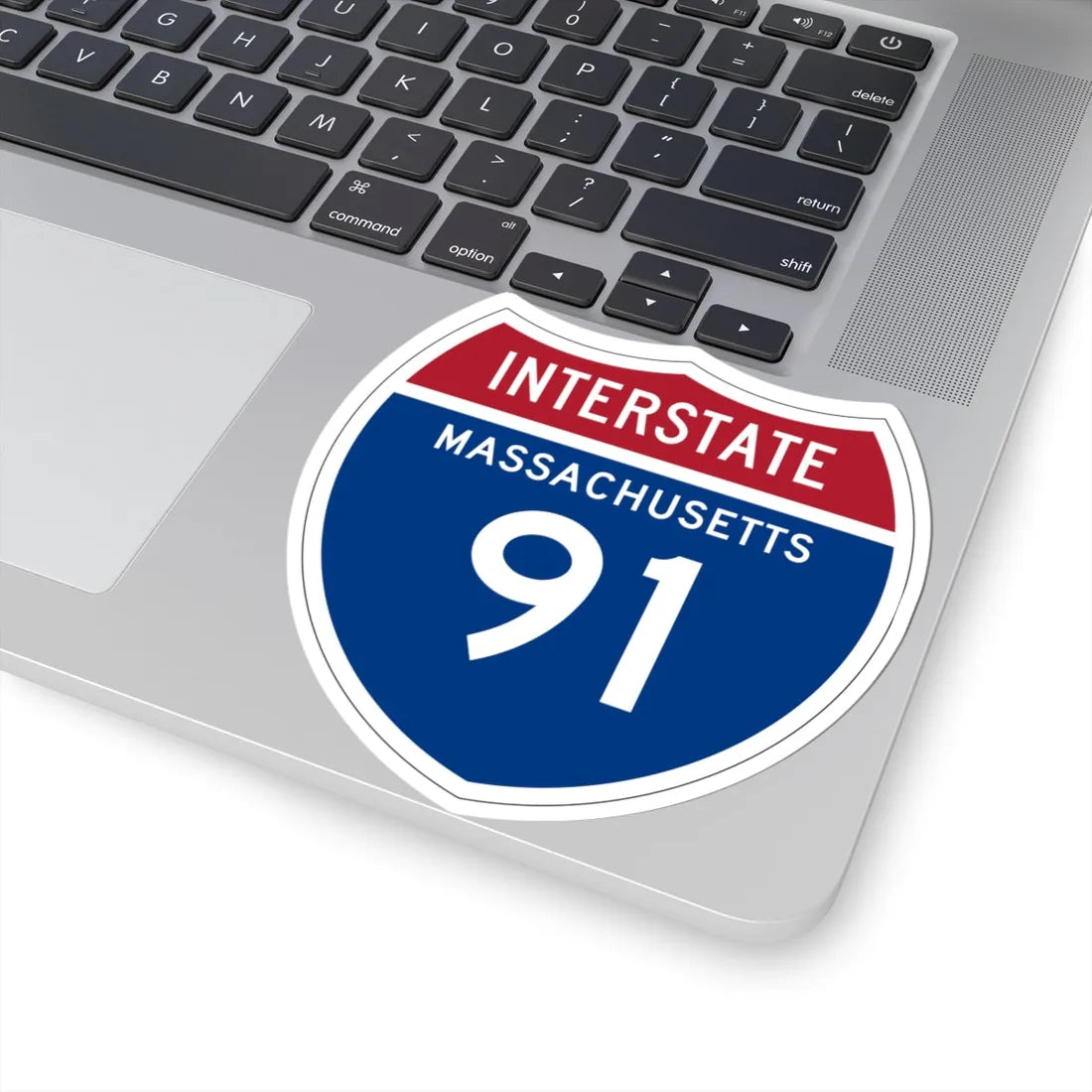 I-91 MA 1957 (Massachusetts) (Road Sign) STICKER Vinyl Kiss-Cut Decal - The Sticker Space
