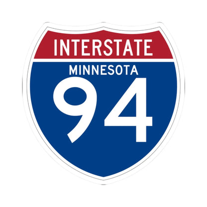 I-94 MN (Minnesota) (Road Sign) STICKER Vinyl Kiss-Cut Decal 2 Inch White - The Sticker Space