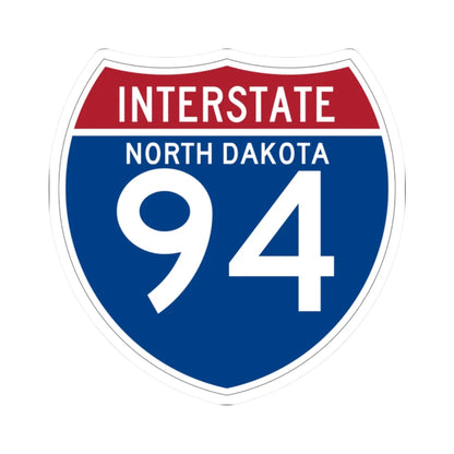 I-94 ND (North Dakota) (Road Sign) STICKER Vinyl Kiss-Cut Decal 2 Inch White - The Sticker Space