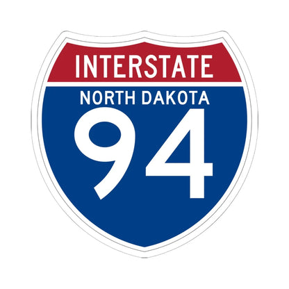 I-94 ND (North Dakota) (Road Sign) STICKER Vinyl Kiss-Cut Decal 6 Inch White - The Sticker Space