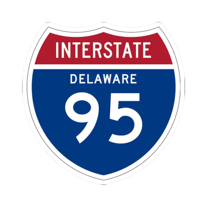 I-95 DE 1957 (Delaware) (Road Sign) STICKER Vinyl Kiss-Cut Decal 2 Inch White - The Sticker Space