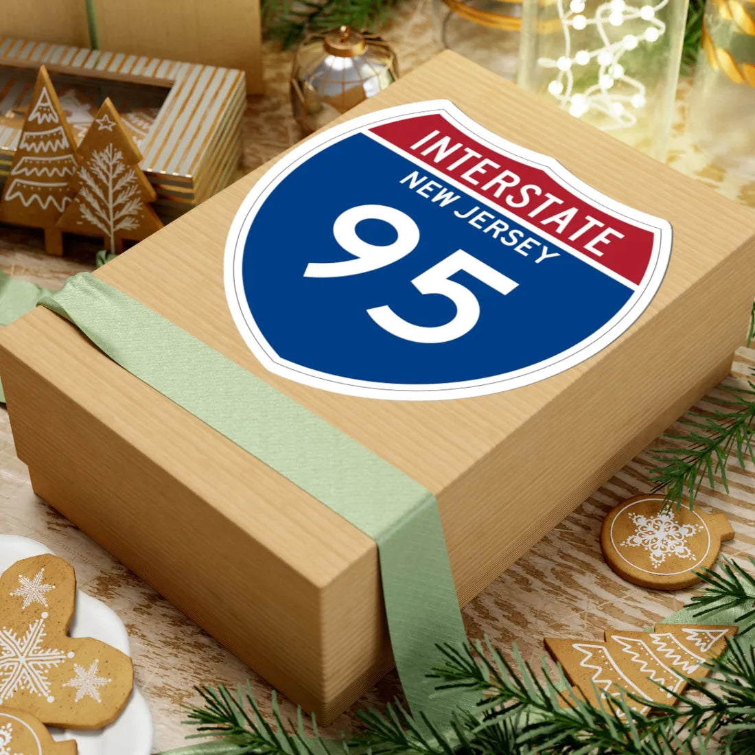 I-95 NJ Metric (New Jersey) (Road Sign) STICKER Vinyl Kiss-Cut Decal - The Sticker Space