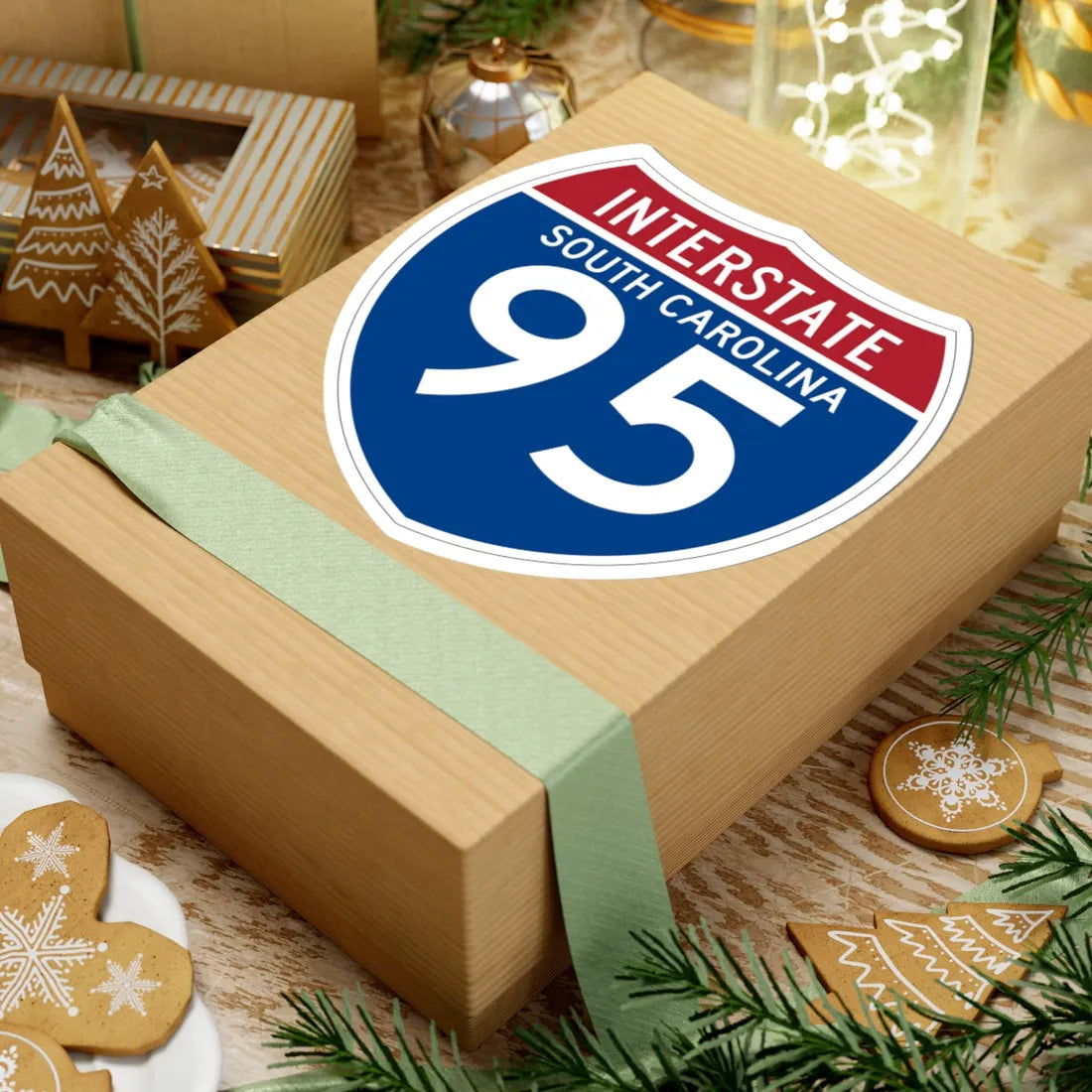 I-95 SC (South Carolina) (Road Sign) STICKER Vinyl Kiss-Cut Decal - The Sticker Space