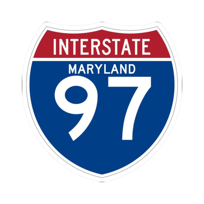 I-97 MD (Maryland) (Road Sign) STICKER Vinyl Kiss-Cut Decal 2 Inch White - The Sticker Space