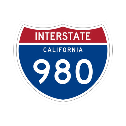 I-980 CA (California) (Road Sign) STICKER Vinyl Kiss-Cut Decal 2 Inch White - The Sticker Space