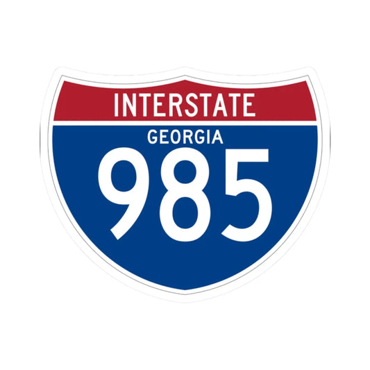 I-985 GA (Georgia) (Road Sign) STICKER Vinyl Kiss-Cut Decal 2 Inch White - The Sticker Space