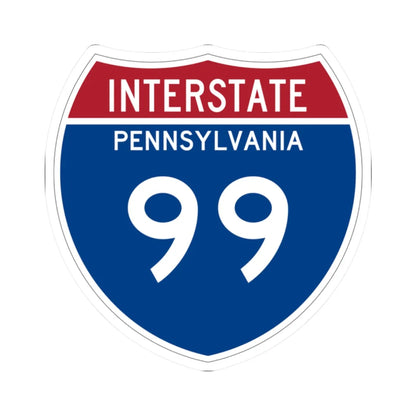 I-99 PA Metric (Pennsylvania) (Road Sign) STICKER Vinyl Kiss-Cut Decal 2 Inch White - The Sticker Space
