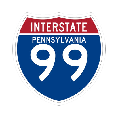 I-99 PA (Pennsylvania) (Road Sign) STICKER Vinyl Kiss-Cut Decal 2 Inch White - The Sticker Space