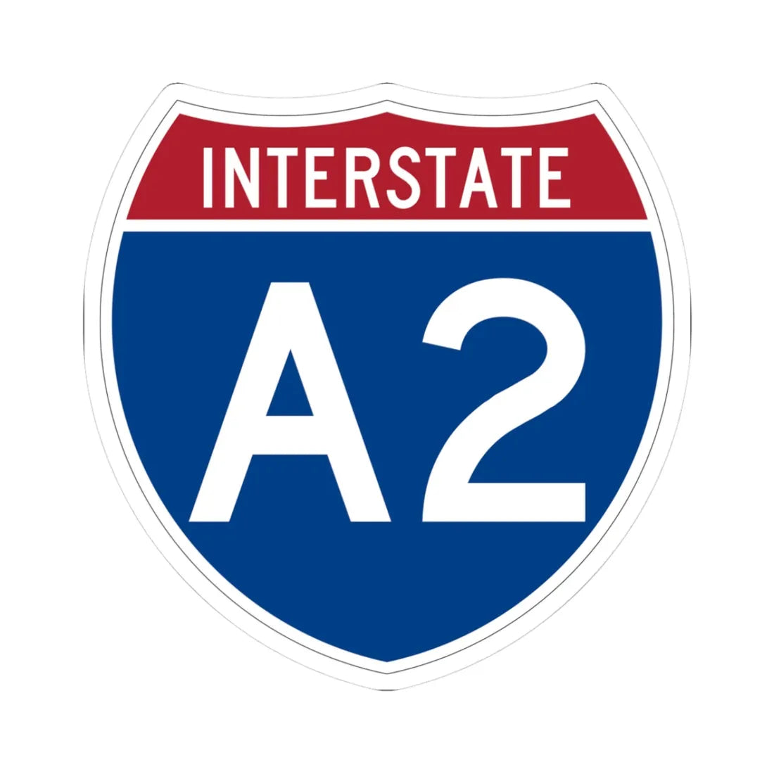 I-A2 (Alaska) (Road Sign) STICKER Vinyl Kiss-Cut Decal 3 Inch White - The Sticker Space