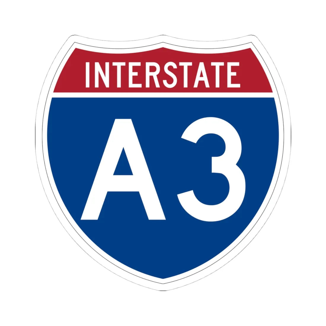 I-A3 (Alaska) (Road Sign) STICKER Vinyl Kiss-Cut Decal 4 Inch White - The Sticker Space