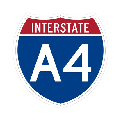 I-A4 (Alaska) (Road Sign) STICKER Vinyl Kiss-Cut Decal 3 Inch White - The Sticker Space