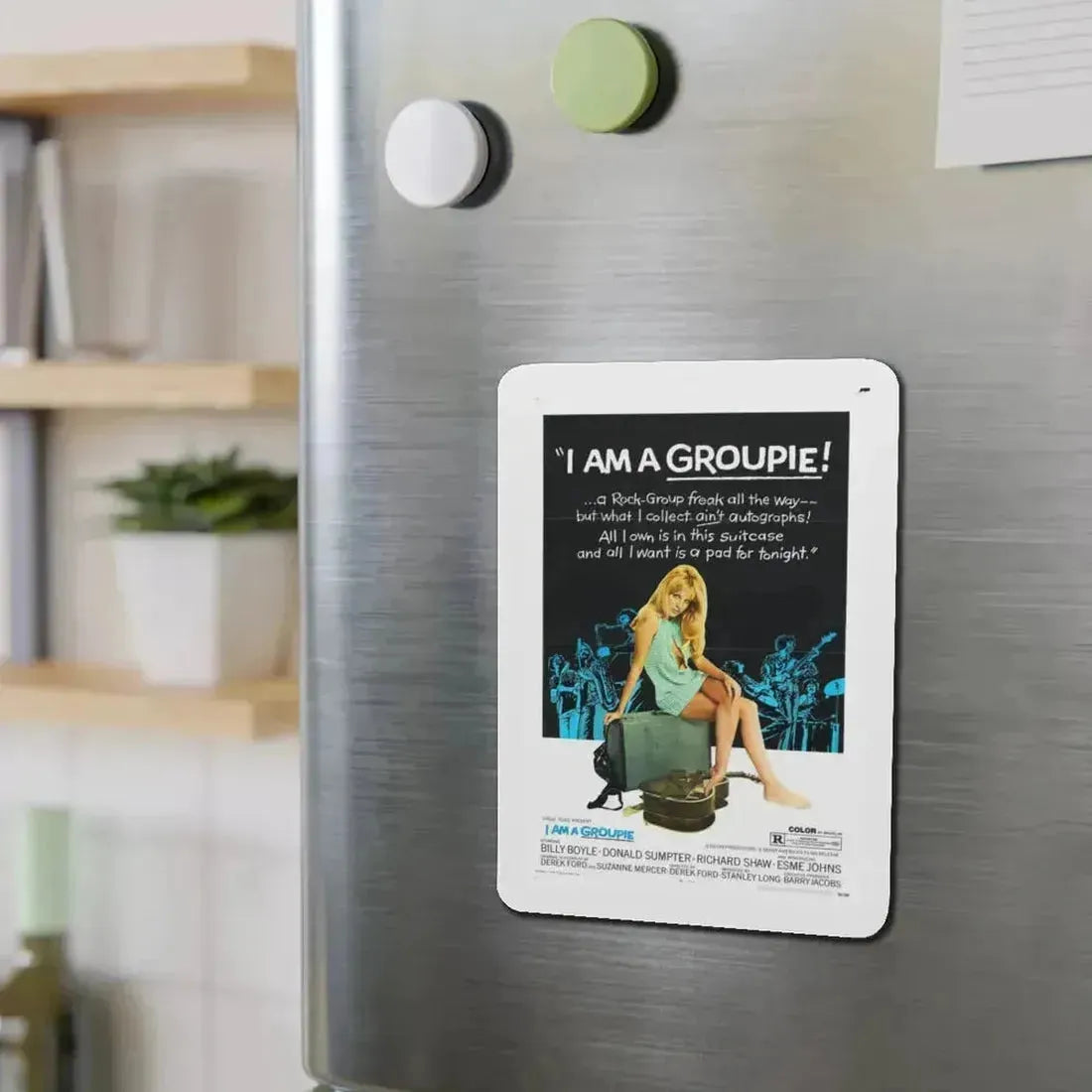 I AM A GROUPIE! 1970 Movie Poster - Refrigerator Magnet - The Sticker Space