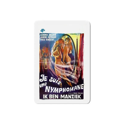 I AM A NYMPHOMANIAC 1971 Movie Poster - Refrigerator Magnet 6 Inch Die-Cut - The Sticker Space