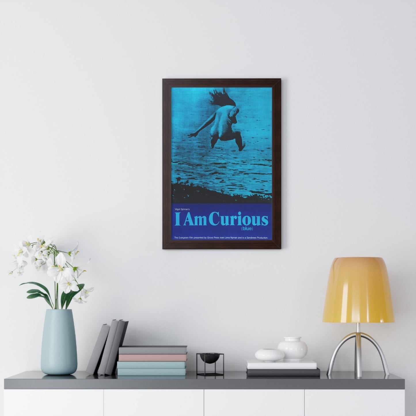 I AM CURIOUS (BLUE) 1968 - Framed Movie Poster-The Sticker Space