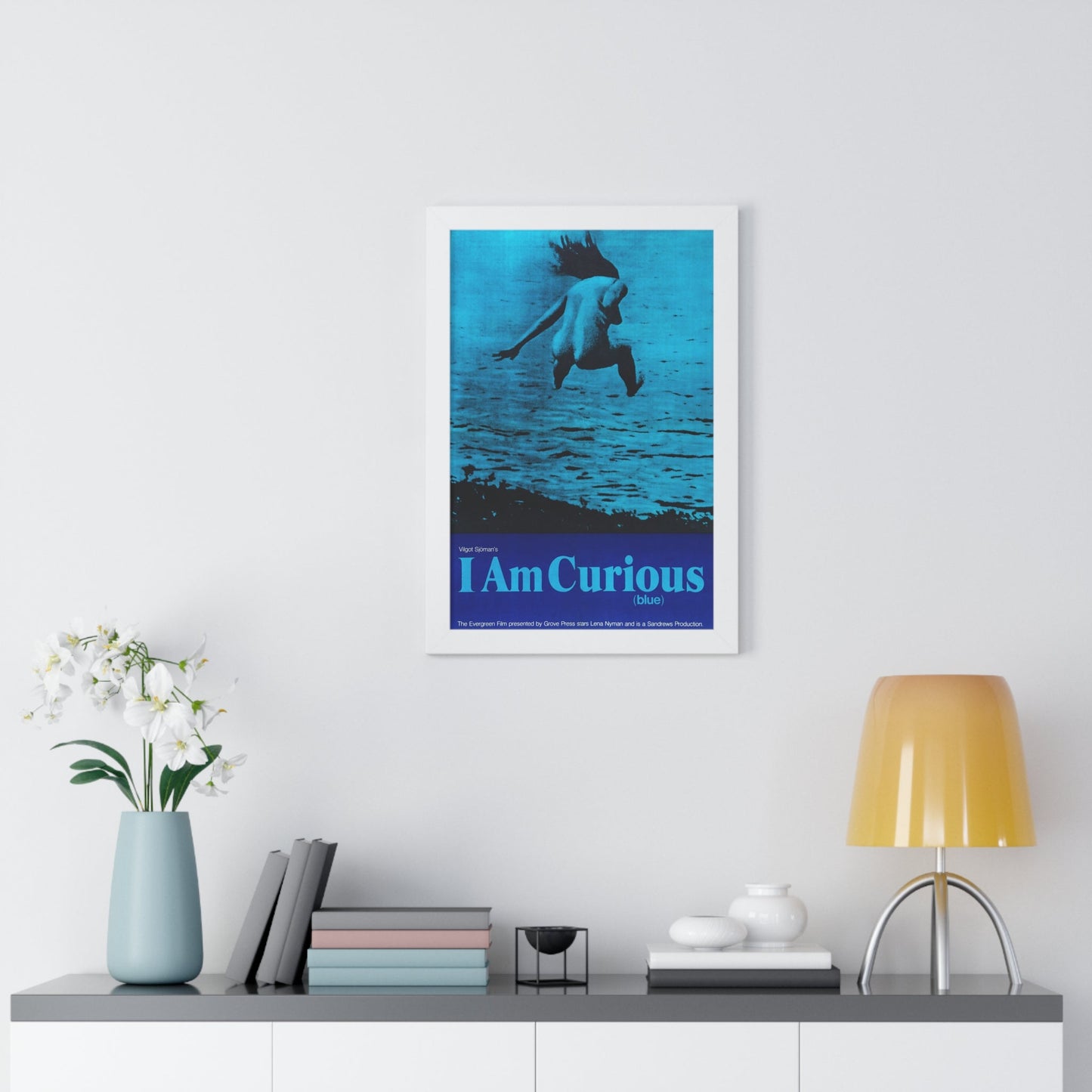 I AM CURIOUS (BLUE) 1968 - Framed Movie Poster-The Sticker Space