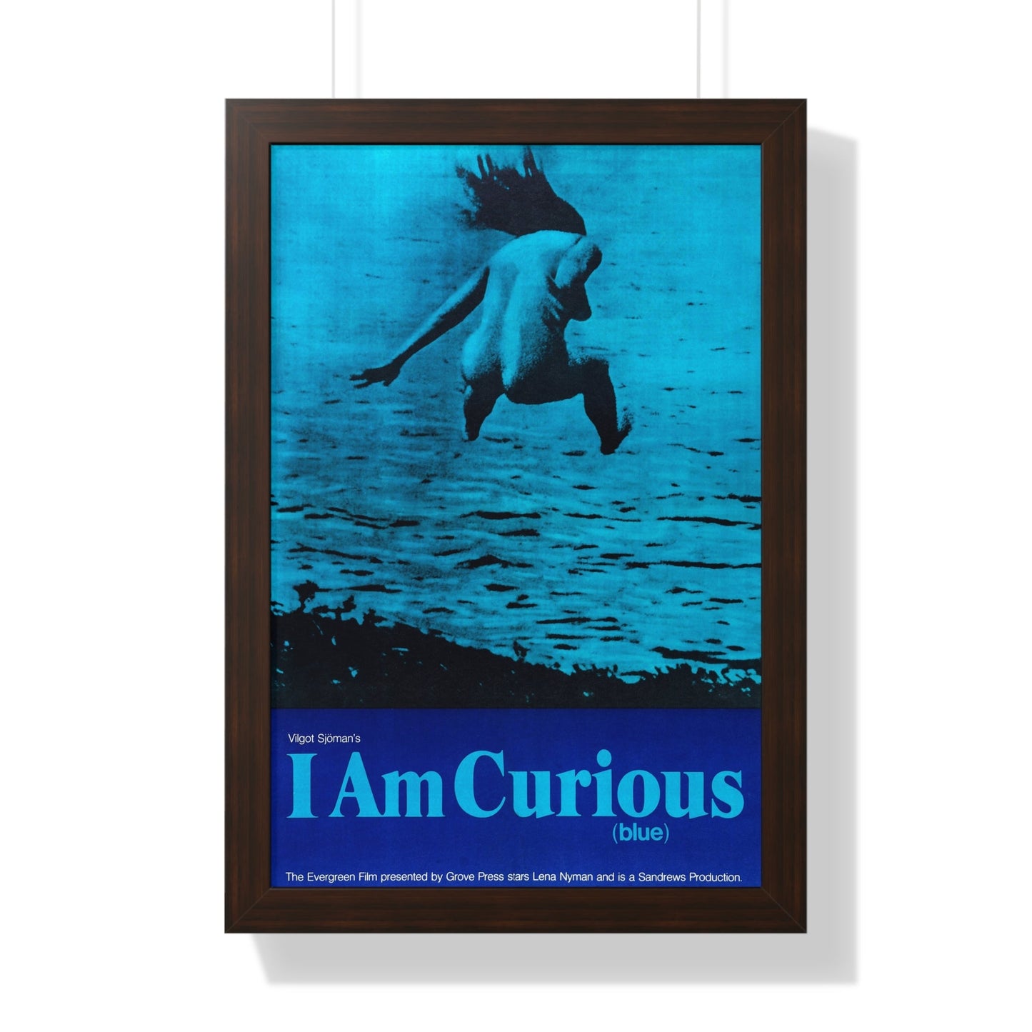 I AM CURIOUS (BLUE) 1968 - Framed Movie Poster-16″ x 24″-The Sticker Space