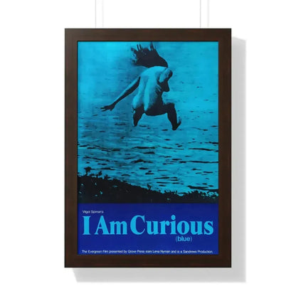 I AM CURIOUS (BLUE) 1968 - Framed Movie Poster 16″ x 24″ Walnut - The Sticker Space
