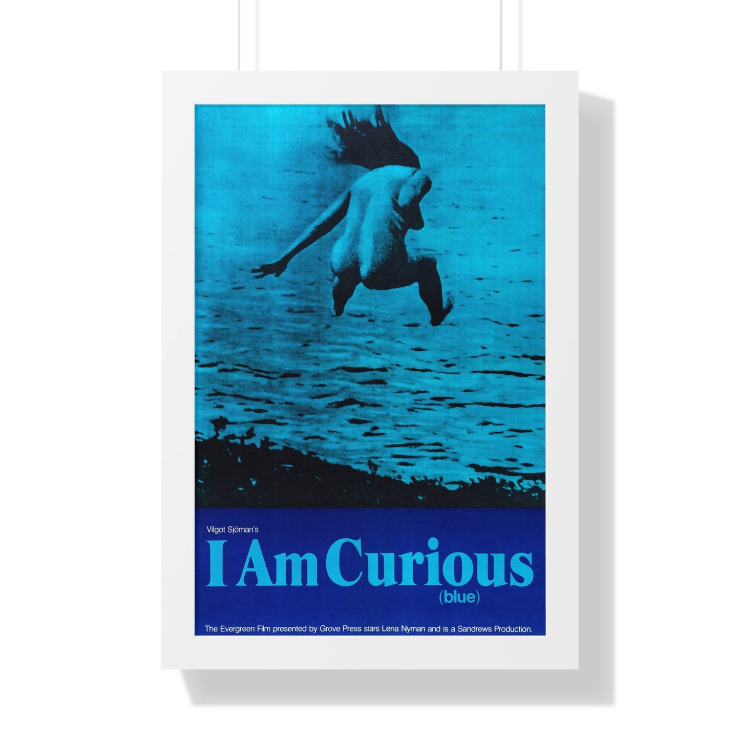 I AM CURIOUS (BLUE) 1968 - Framed Movie Poster-16″ x 24″-The Sticker Space