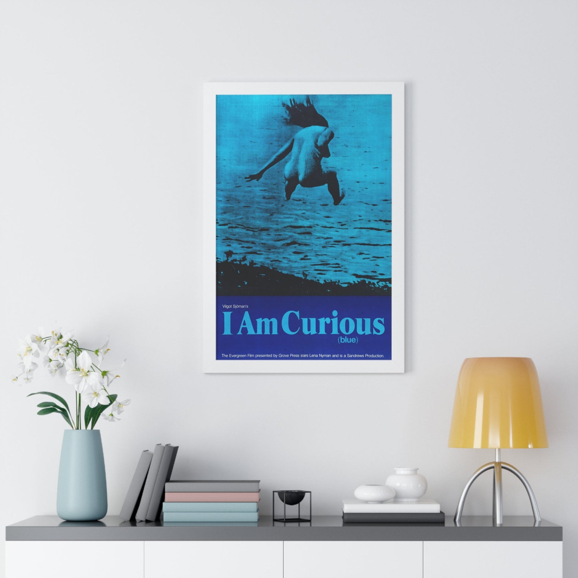 I AM CURIOUS (BLUE) 1968 - Framed Movie Poster-The Sticker Space