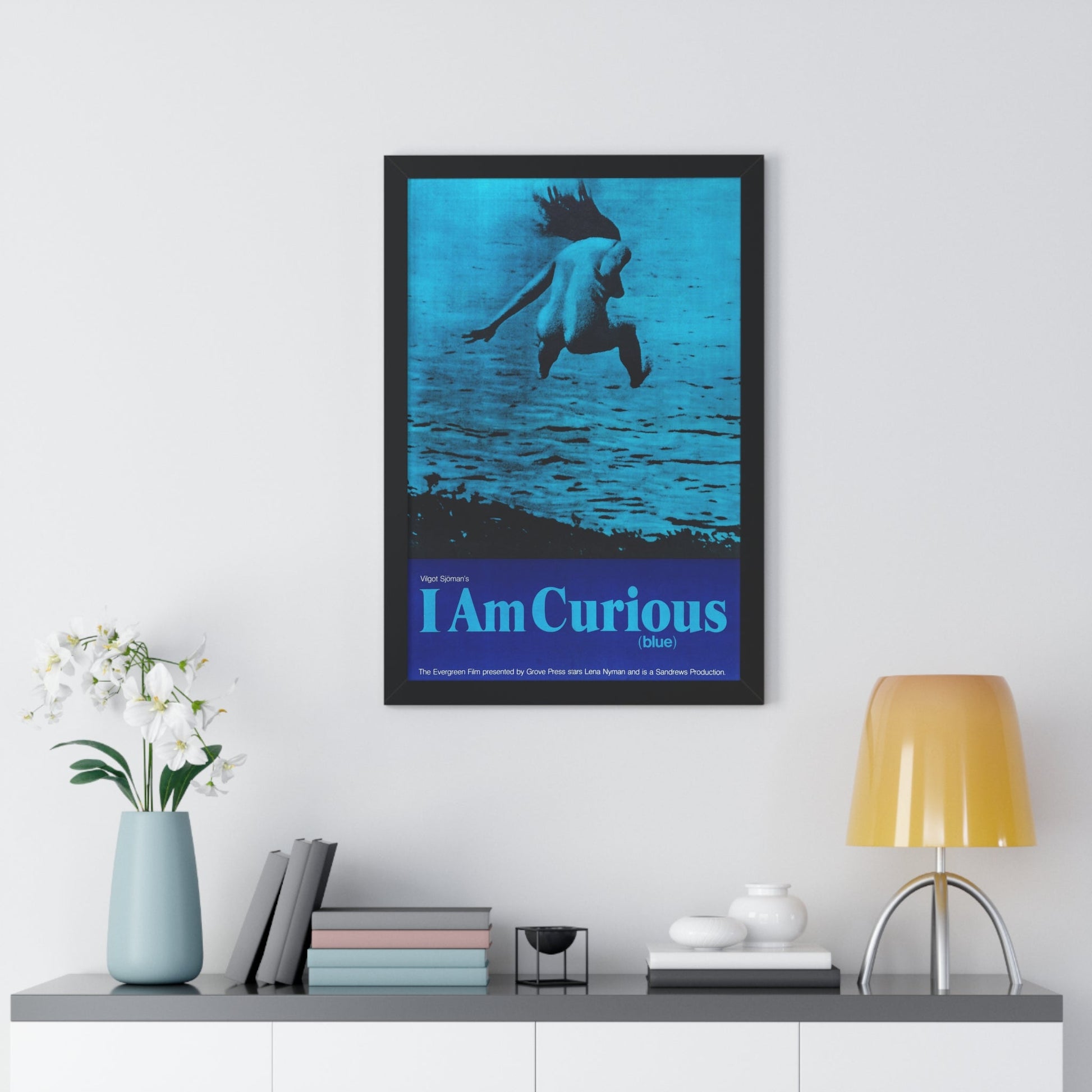 I AM CURIOUS (BLUE) 1968 - Framed Movie Poster-The Sticker Space