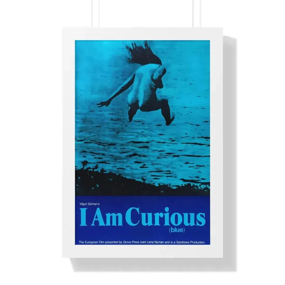 I AM CURIOUS (BLUE) 1968 - Framed Movie Poster - The Sticker Space