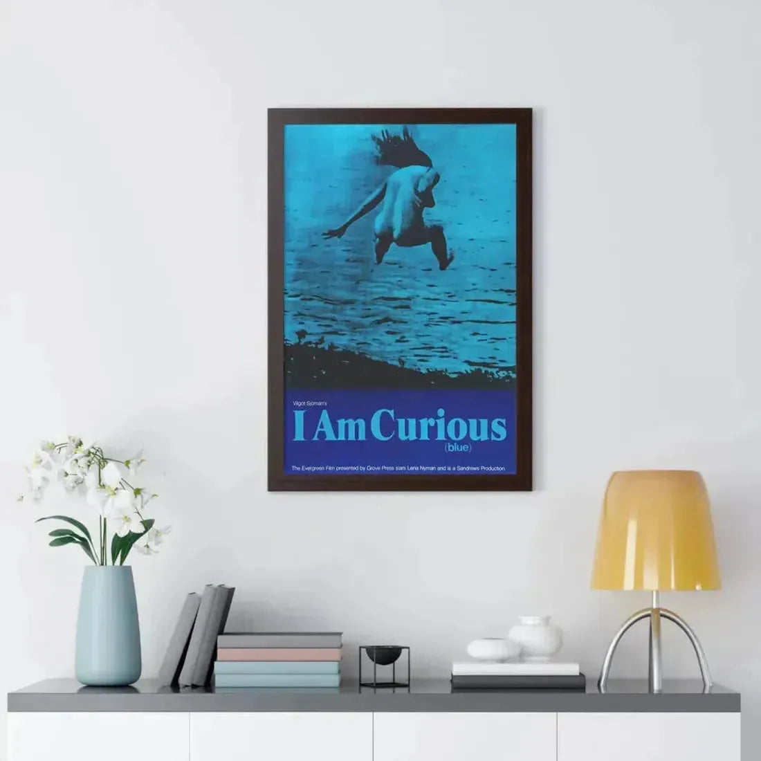 I AM CURIOUS (BLUE) 1968 - Framed Movie Poster - The Sticker Space