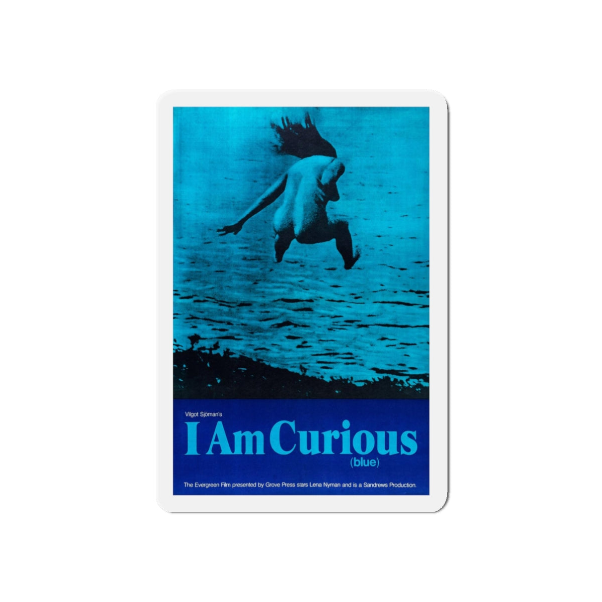 I AM CURIOUS (BLUE) 1968 Movie Poster - Refrigerator Magnet-3" x 3"-The Sticker Space