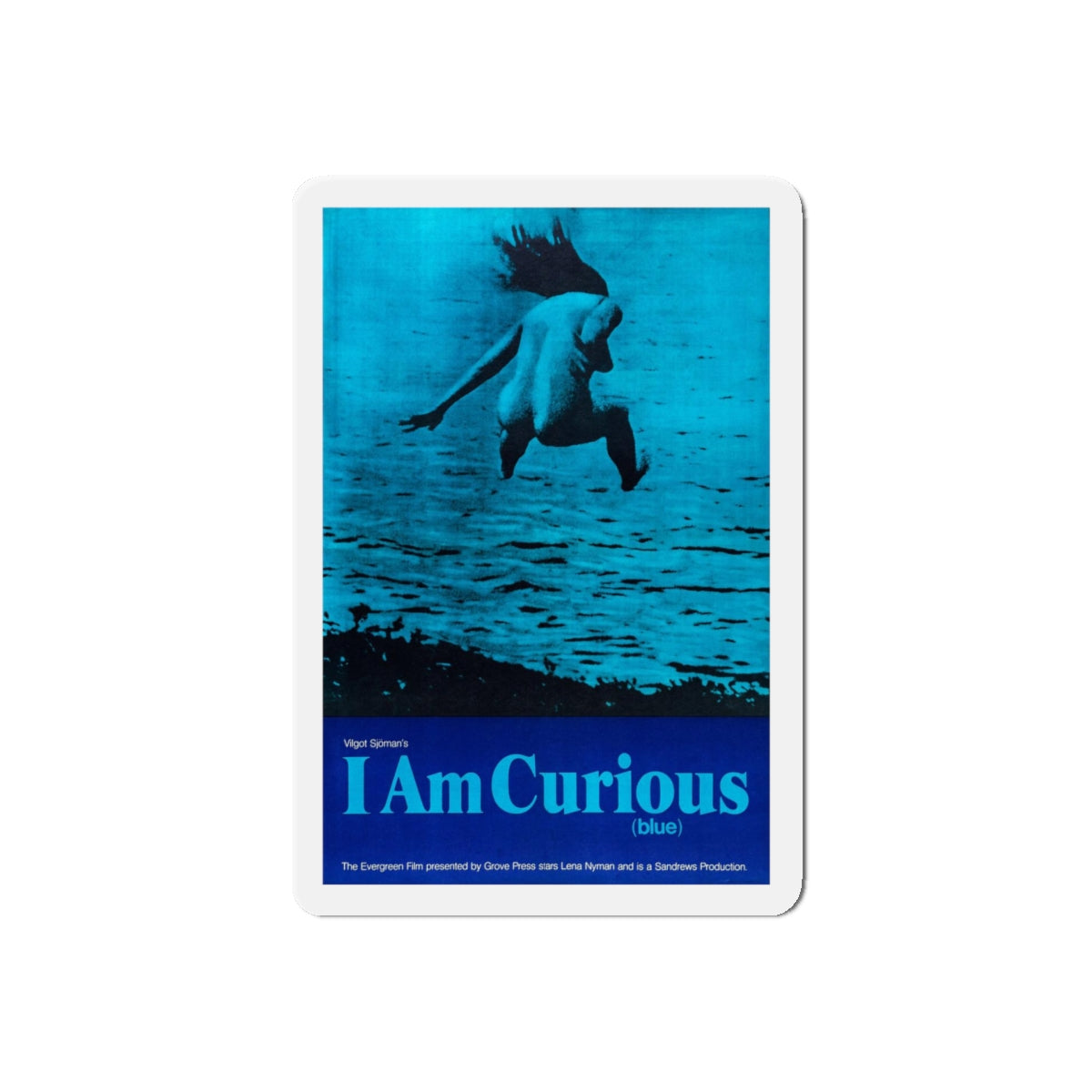 I AM CURIOUS (BLUE) 1968 Movie Poster - Refrigerator Magnet-5" x 5"-The Sticker Space