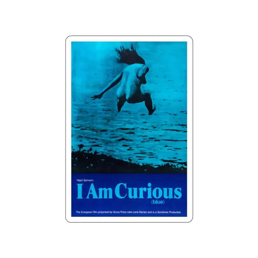 I AM CURIOUS (BLUE) 1968 Movie Poster STICKER Vinyl Die-Cut Decal 2 Inch - The Sticker Space