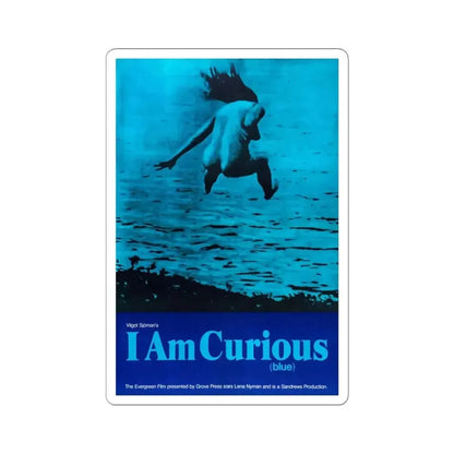 I AM CURIOUS (BLUE) 1968 Movie Poster - STICKER Vinyl Kiss-Cut Decal 6 Inch White - The Sticker Space