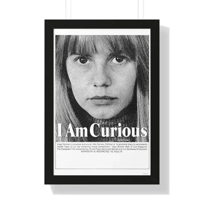 I AM CURIOUS (YELLOW) 1967 - Framed Movie Poster 16″ x 24″ Black - The Sticker Space