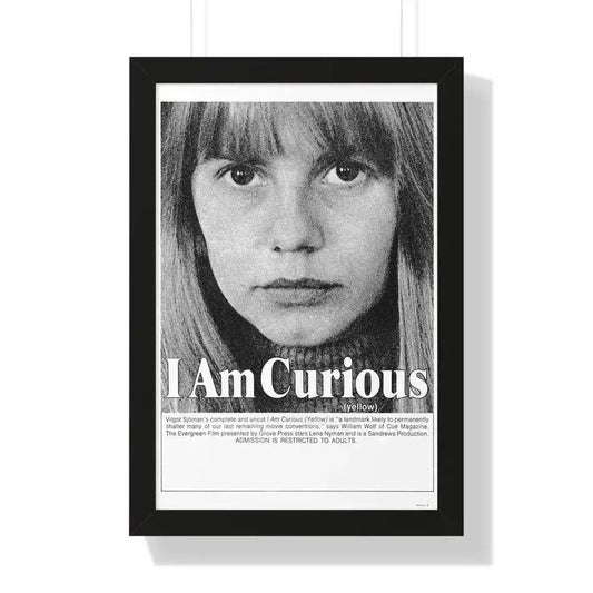 I AM CURIOUS (YELLOW) 1967 - Framed Movie Poster 16″ x 24″ Black - The Sticker Space