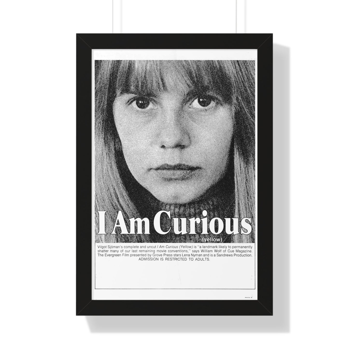 I AM CURIOUS (YELLOW) 1967 - Framed Movie Poster-16″ x 24″-The Sticker Space