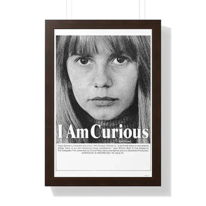 I AM CURIOUS (YELLOW) 1967 - Framed Movie Poster 16″ x 24″ Walnut - The Sticker Space