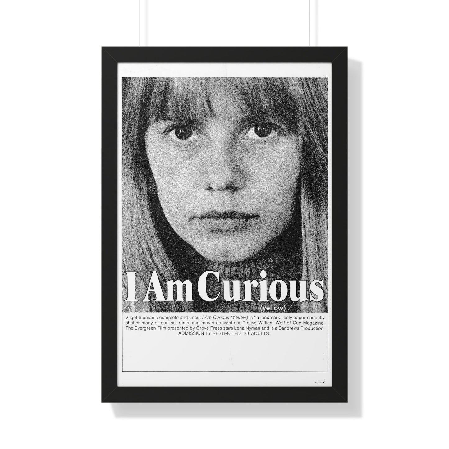 I AM CURIOUS (YELLOW) 1967 - Framed Movie Poster-20" x 30"-The Sticker Space