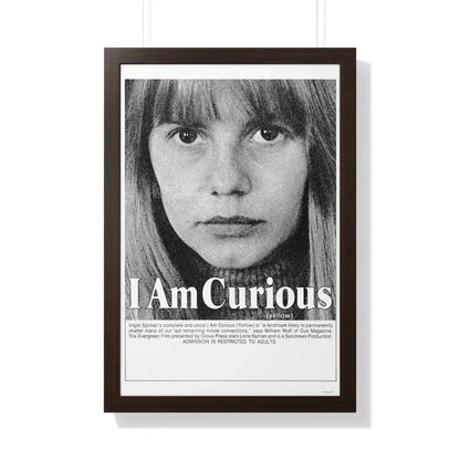 I AM CURIOUS (YELLOW) 1967 - Framed Movie Poster 20" x 30" Walnut - The Sticker Space