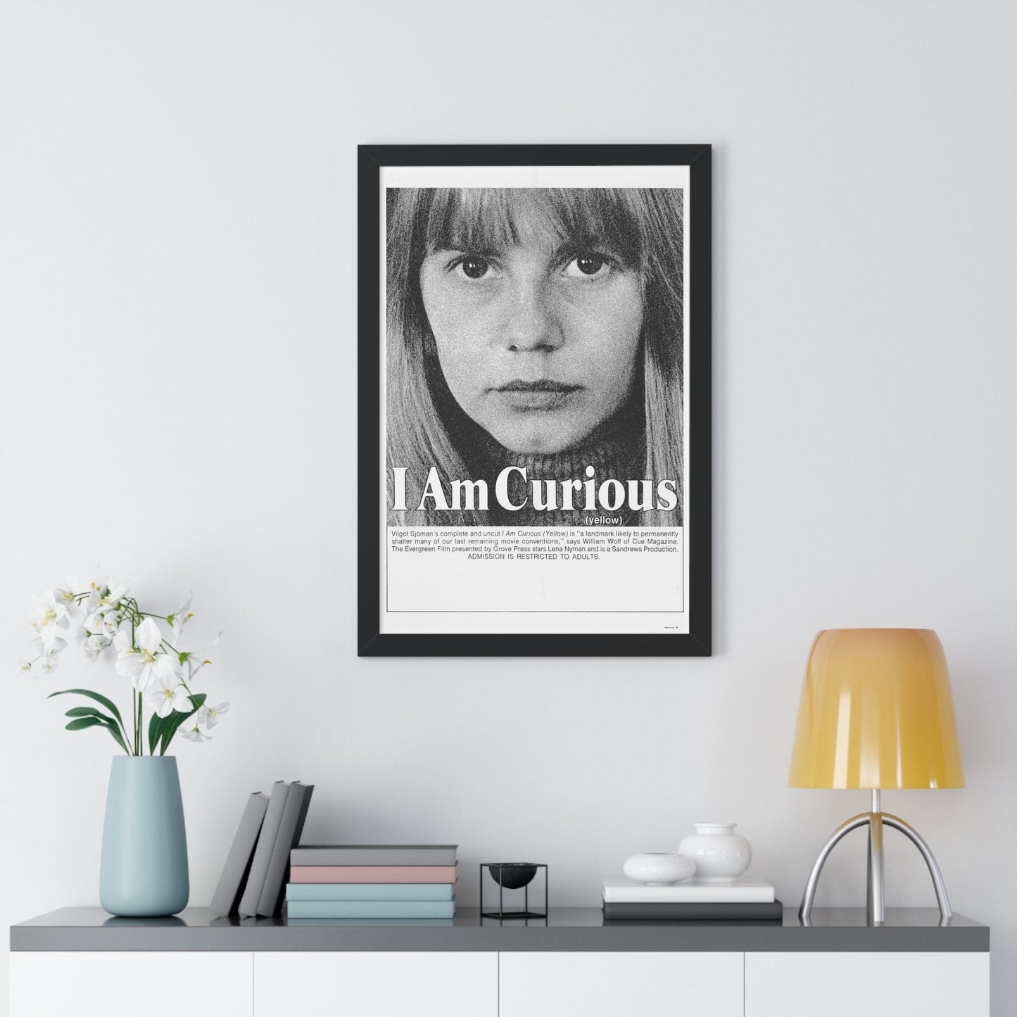 I AM CURIOUS (YELLOW) 1967 - Framed Movie Poster-The Sticker Space