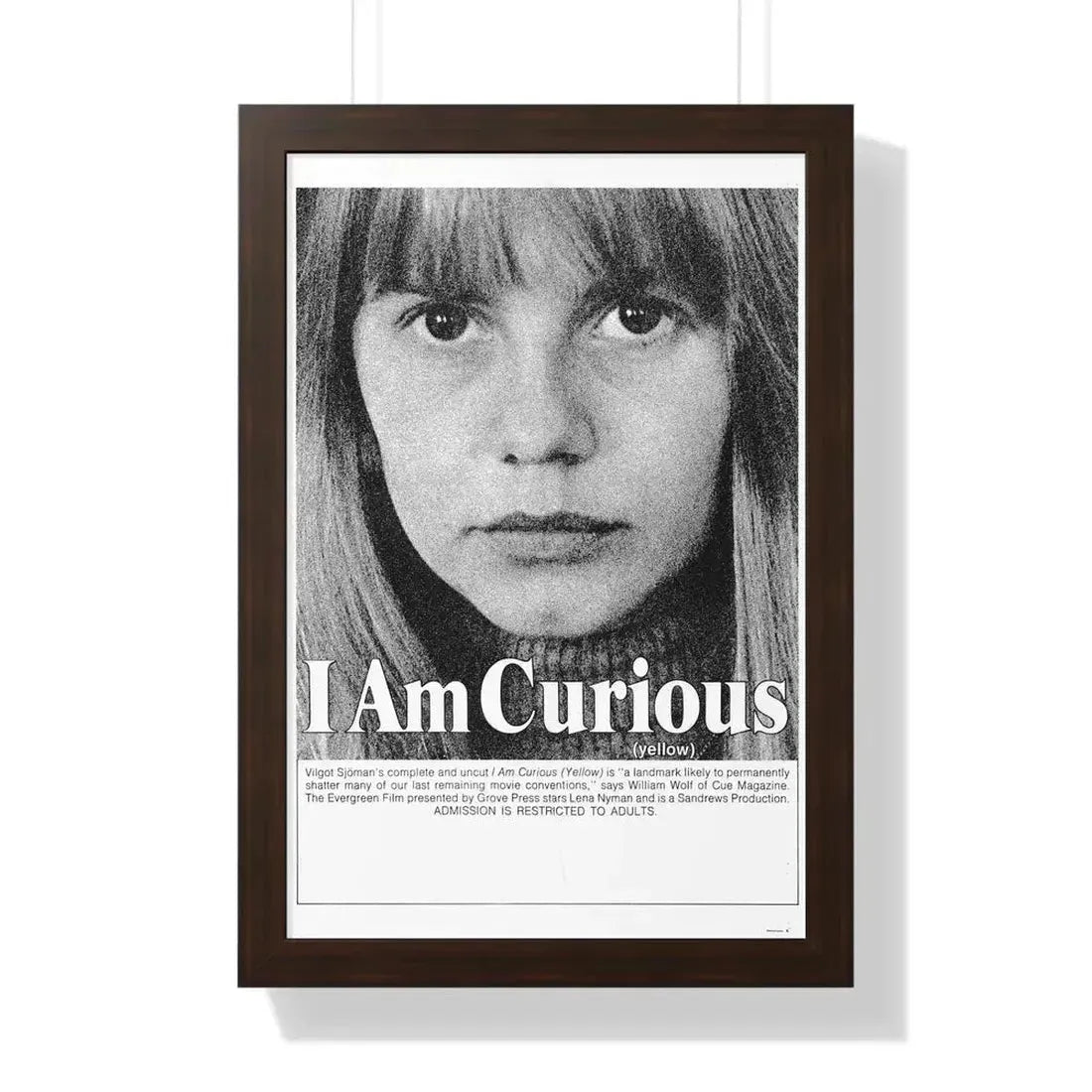 I AM CURIOUS (YELLOW) 1967 - Framed Movie Poster - The Sticker Space