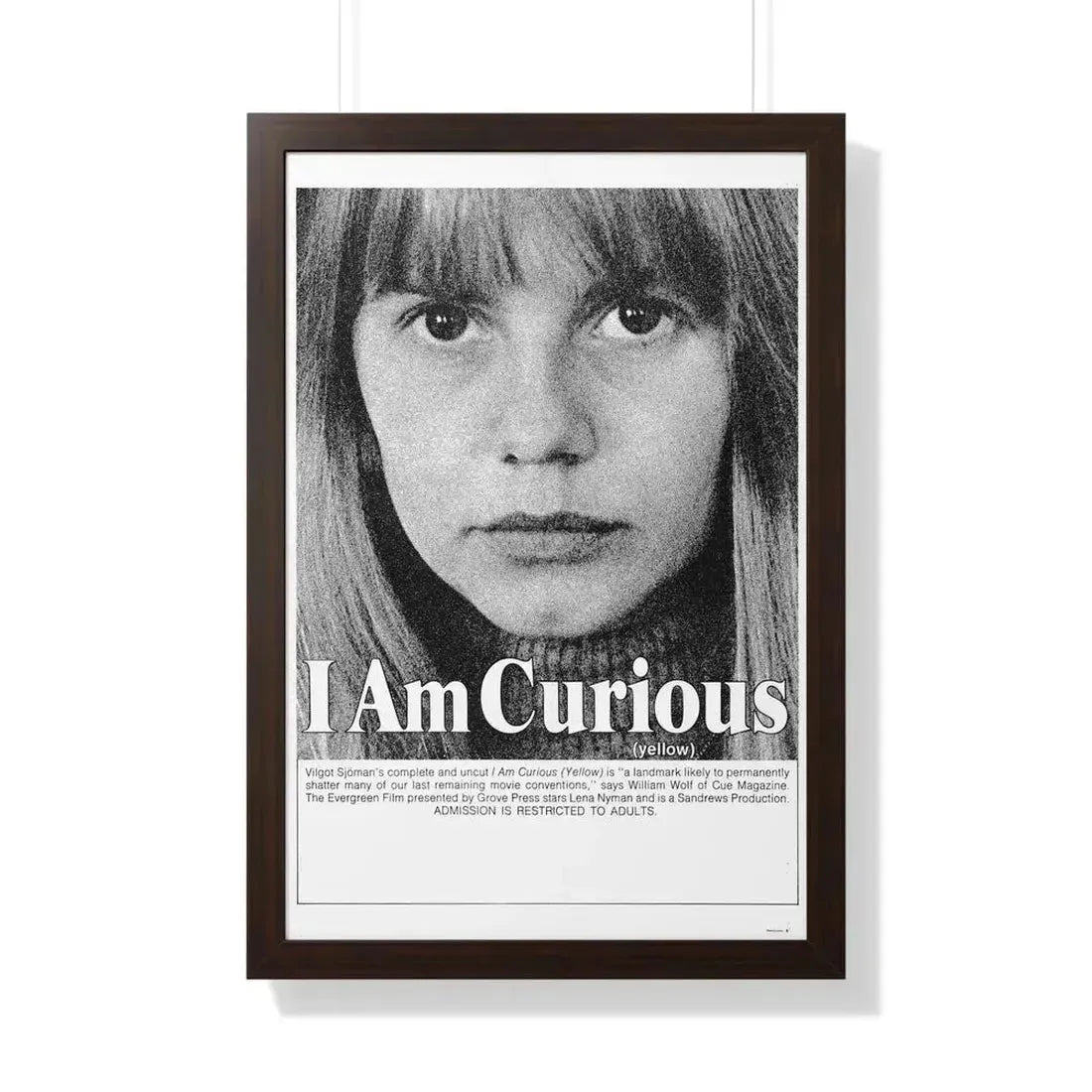 I AM CURIOUS (YELLOW) 1967 - Framed Movie Poster - The Sticker Space