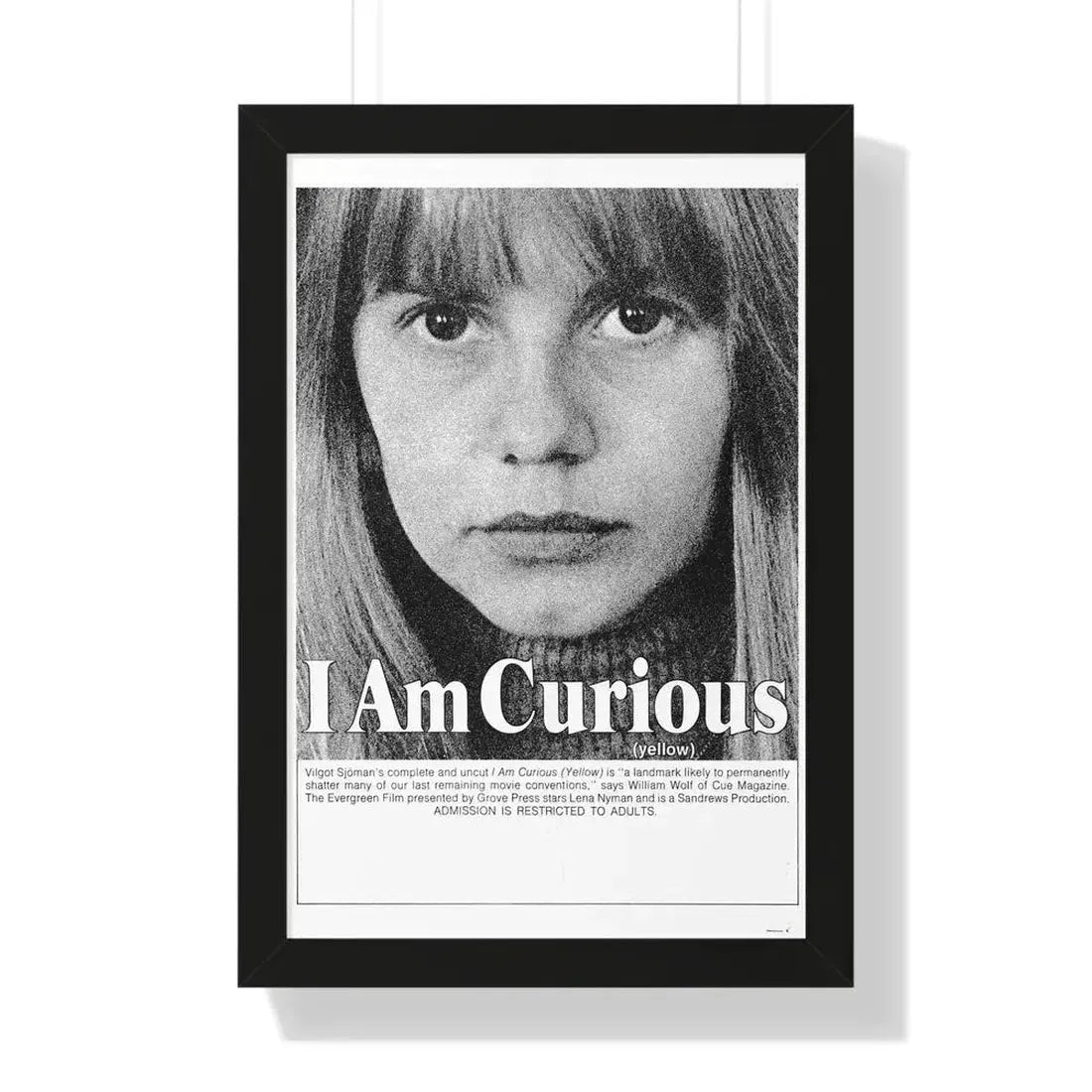 I AM CURIOUS (YELLOW) 1967 - Framed Movie Poster - The Sticker Space