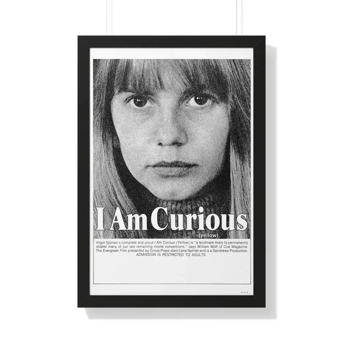 I AM CURIOUS (YELLOW) 1967 - Framed Movie Poster - The Sticker Space