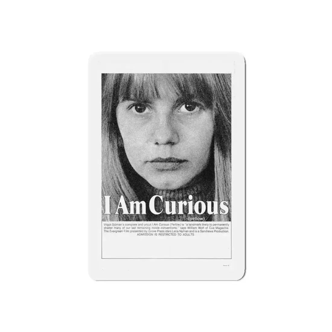 I AM CURIOUS (YELLOW) 1967 Movie Poster - Refrigerator Magnet - The Sticker Space