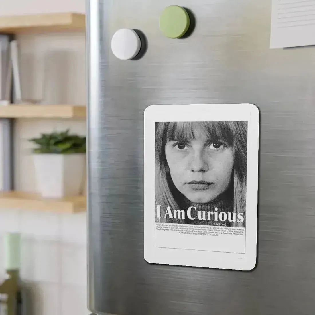 I AM CURIOUS (YELLOW) 1967 Movie Poster - Refrigerator Magnet - The Sticker Space